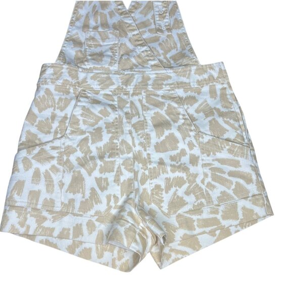 Anthropologie Maeve Gardeners Apron Shortalls Romper Neutral Women Size 6 - Picture 6 of 16